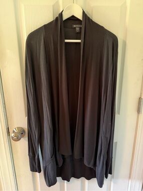 Athleta Black Open-Front Cardigan